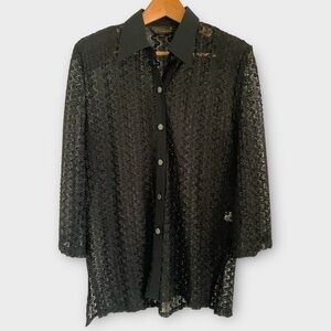 Vintage Temptation Sheer Lace Blouse